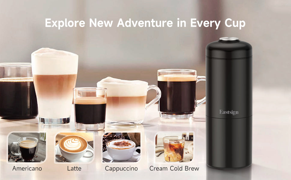Portable Coffee Machine Espresso Coffee Maker for Car & Home Compatible  with Nespresso Capsule Coffee Powder with Holder Gift